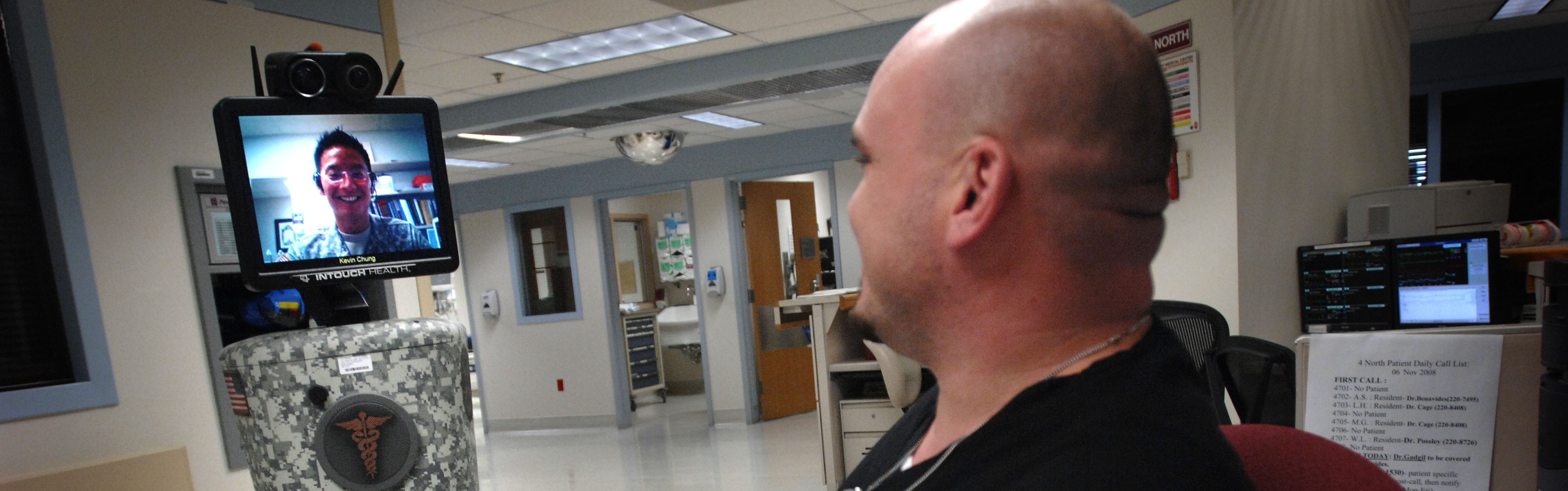 man receiving consult from a care provider