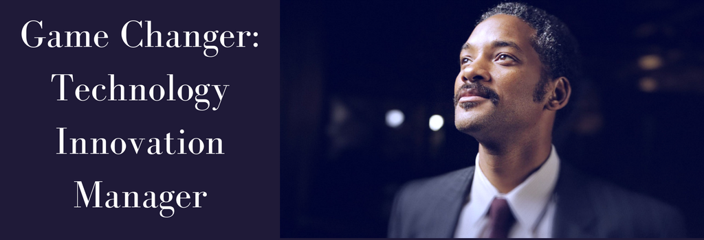 Will Smith as Chris Gardner featuring in banner on Technology Innovation Manager Job Description