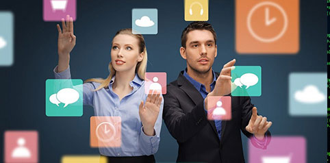 shadow-it professional people managing information technology icons