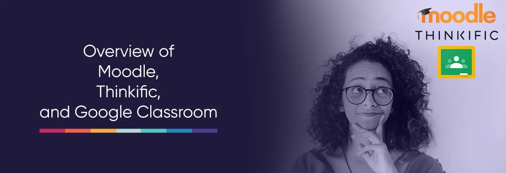 Overview of Moodle, Thinkific and Google Classroom - Moodle vs Thinkific vs Google Classroom: Comprehensive LMS Comparison Overview of Moodle, Thinkific and Google Classroom - Moodle vs Thinkific vs Google Classroom: Comprehensive LMS Comparison