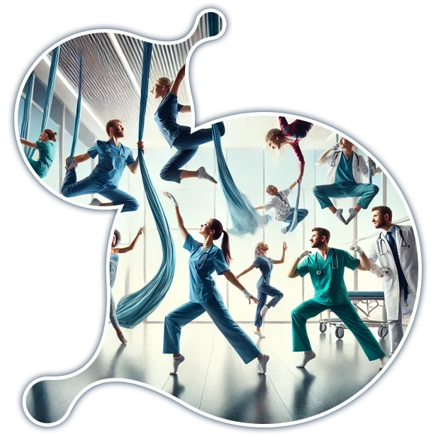 doctors doing aerobics - Medical College QA QI Technology Integration