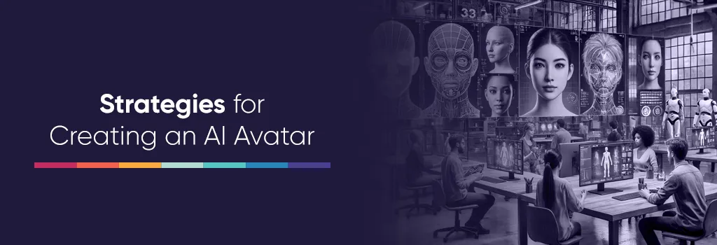 people working on generating the AI avatar on big screen in a studio - Create a Virtual Coach/Tutor and Integrate it with Moodle LMS