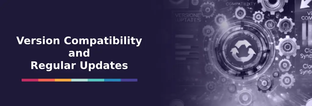 Version Compatibility and Regular Updates - Best Practices for Managing Custom Moodle Themes Gear system with update arrows and compatibility icons - Best Practices for Managing Custom Moodle Themes