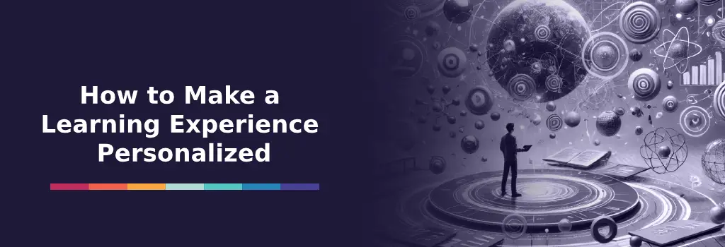 How to Make a Learning Experience Personalized - How To Enable Moodle Learning Paths Person surrounded by digital elements and globes, exploring personalized learning in a futuristic space - How To Enable Moodle Learning Paths