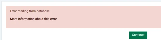 Error reading from database – How to Tell When iMIS or Moodle Is Offline.