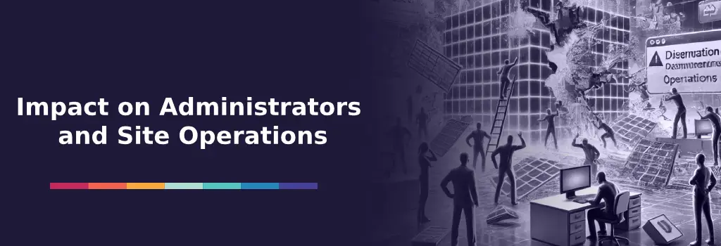 Admins repairing a broken digital grid to show site impact from CSS conflicts – Why Moodle CSS Gets Overwritten When Administrators Work Together.