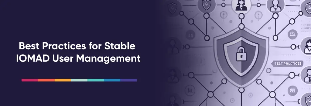 Network shield with connected user icons representing secure multi-tenant structure - How User Management Works in IOMAD